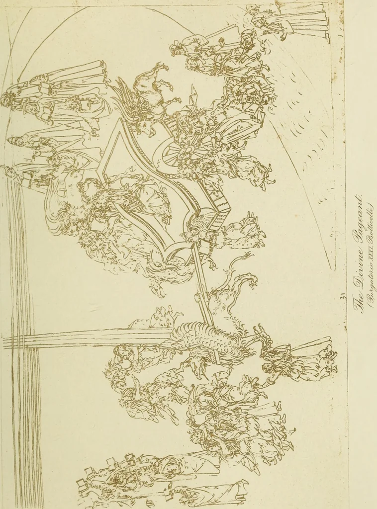 An illustration from Dante and the mystics : a study of the mystical aspect of the Divina commedia and its relations with some of its mediaeval sources, 1913, leaf 251