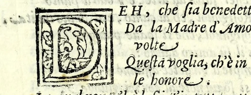 An illustration from Danza di venere : pastorale, 1584, leaf 25