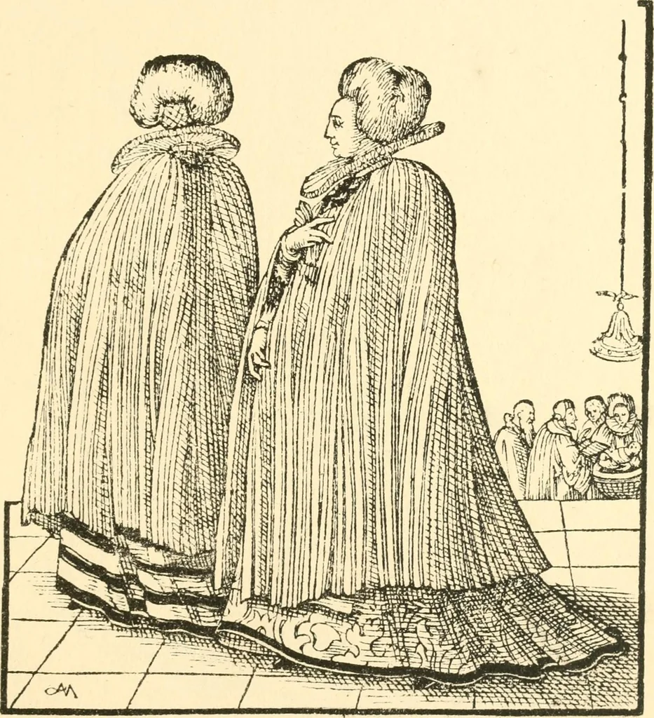 An illustration from Danziger Frauentrachtenbuch, 1886, leaf 14