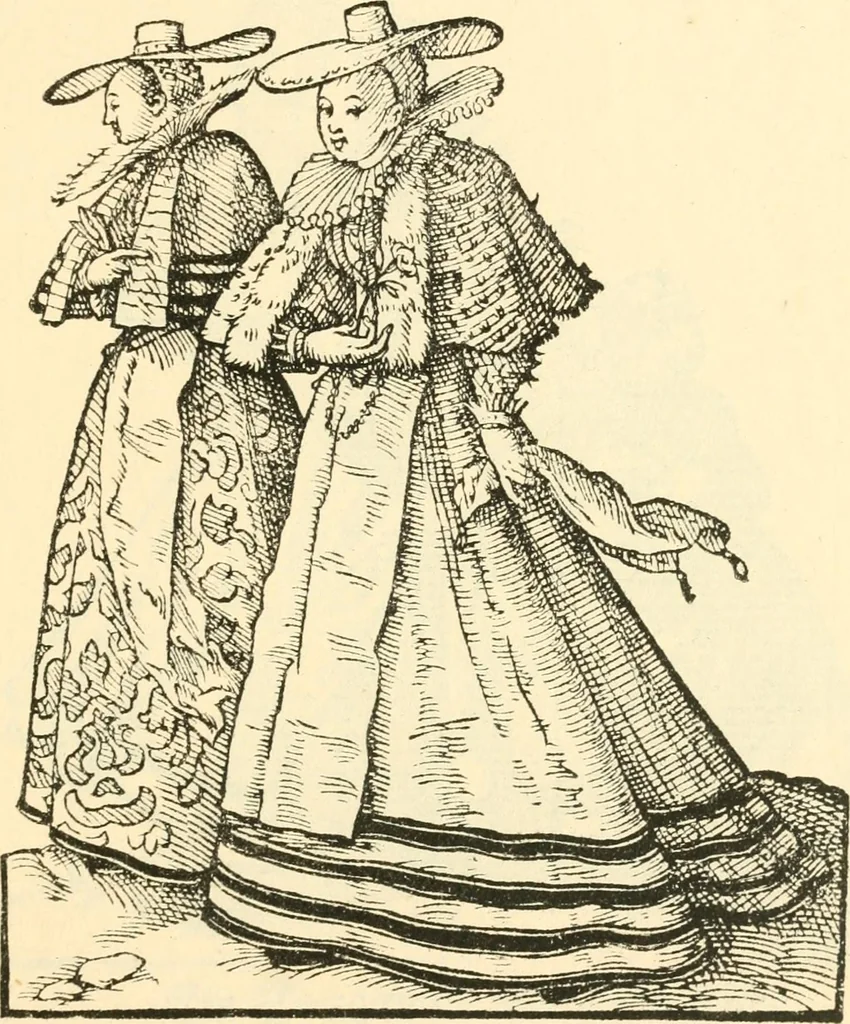 An illustration from Danziger Frauentrachtenbuch, 1886, leaf 16