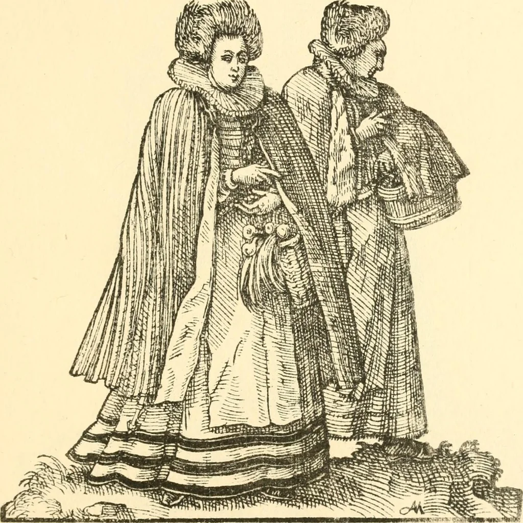 An illustration from Danziger Frauentrachtenbuch, 1886, leaf 24