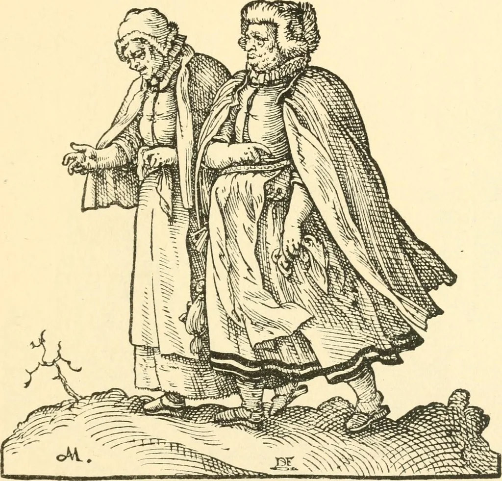 An illustration from Danziger Frauentrachtenbuch, 1886, leaf 28