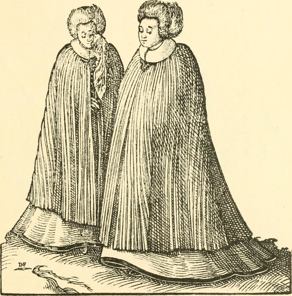 An illustration from Danziger Frauentrachtenbuch, 1886, leaf 34
