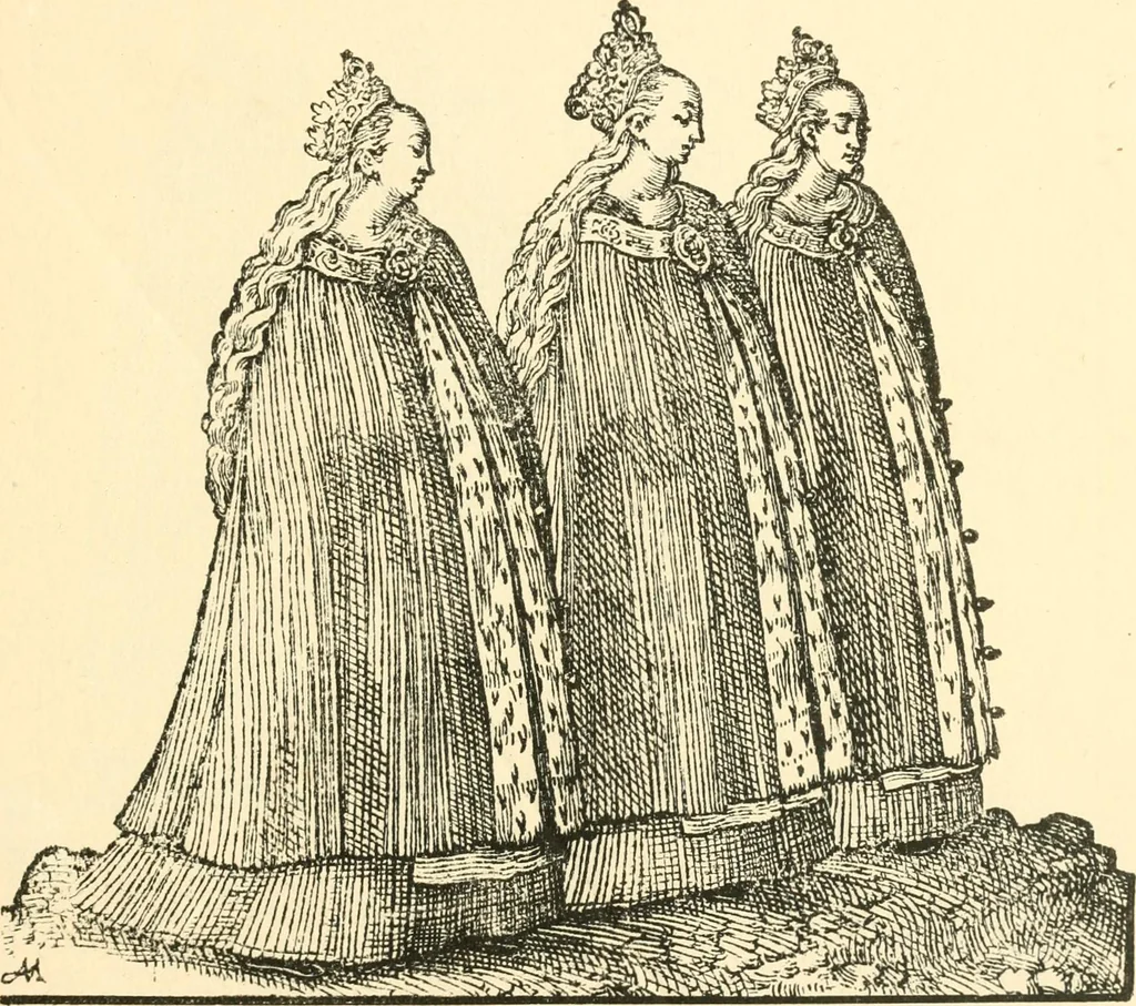 An illustration from Danziger Frauentrachtenbuch, 1886, leaf 38