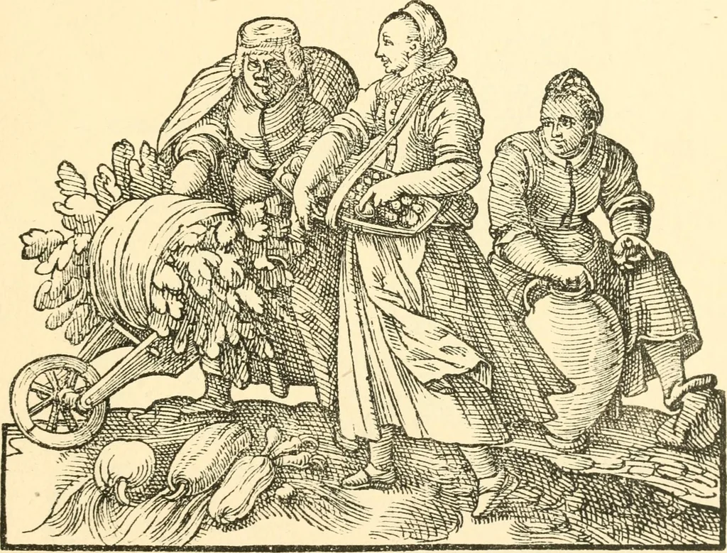 An illustration from Danziger Frauentrachtenbuch, 1886, leaf 48