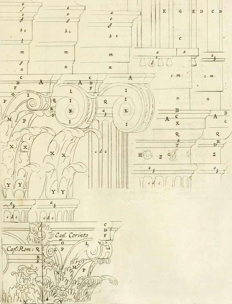 An illustration from Oeuvres d'architecture de Vincent Scamozzi vicentin, architecte de la republique de Venise, contenuës dans son idée de l'architecture universelle : dont les regles des cinq ordres, que le sixième livre contient ont été traduites en françois, 1713, leaf 134