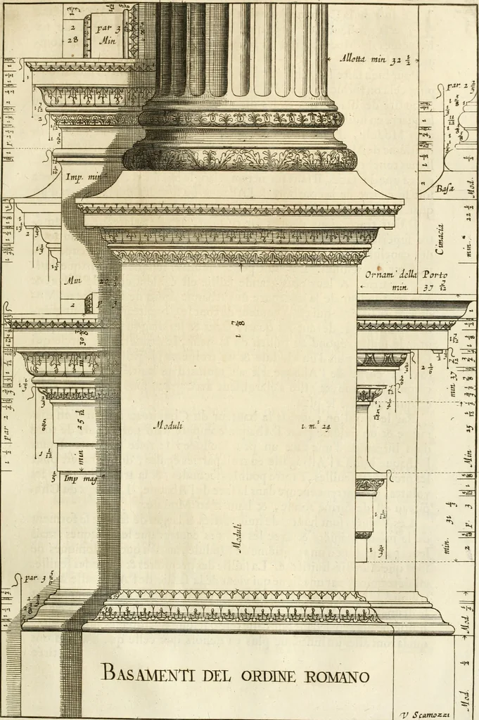 An illustration from Oeuvres d'architecture de Vincent Scamozzi vicentin, architecte de la republique de Venise, contenuës dans son idée de l'architecture universelle : dont les regles des cinq ordres, que le sixième livre contient ont été traduites en françois, 1713, leaf 270
