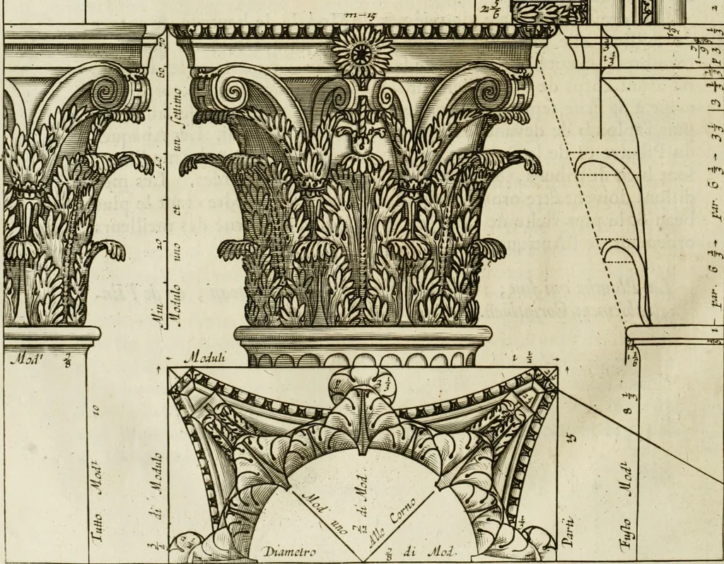 An illustration from Oeuvres d'architecture de Vincent Scamozzi vicentin, architecte de la republique de Venise, contenuës dans son idée de l'architecture universelle : dont les regles des cinq ordres, que le sixième livre contient ont été traduites en françois, 1713, leaf 293