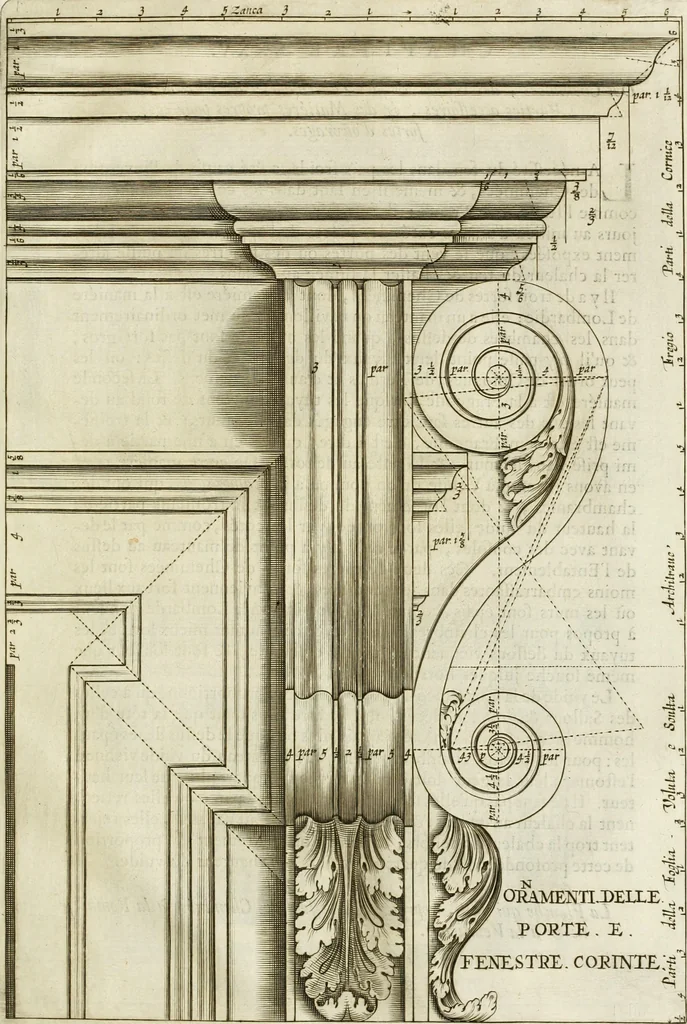 An illustration from Oeuvres d'architecture de Vincent Scamozzi vicentin, architecte de la republique de Venise, contenuës dans son idée de l'architecture universelle : dont les regles des cinq ordres, que le sixième livre contient ont été traduites en françois, 1713, leaf 314
