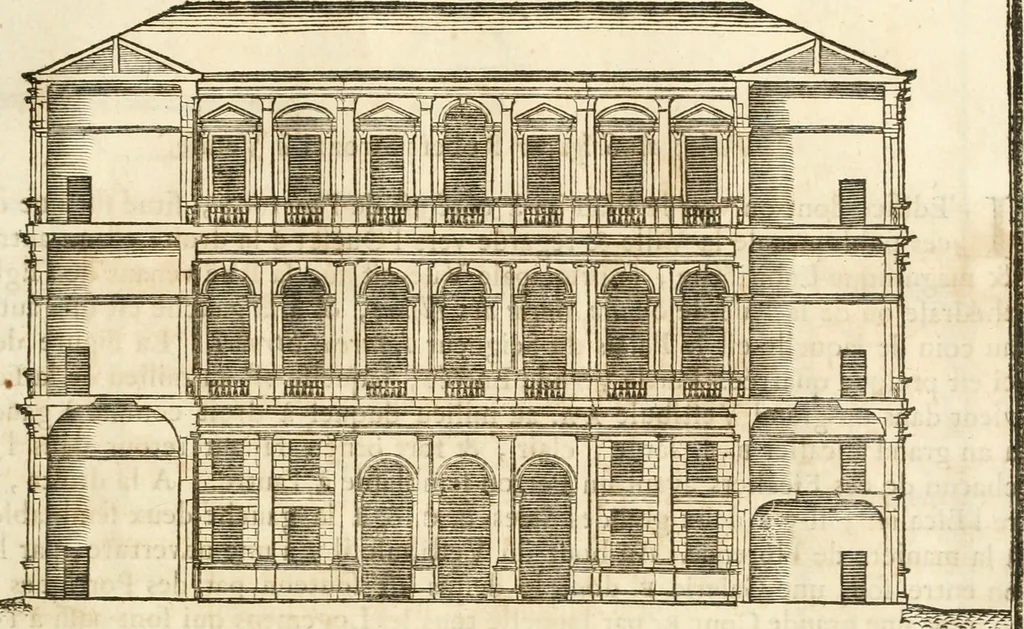 An illustration from Oeuvres d'architecture de Vincent Scamozzi vicentin, architecte de la republique de Venise, contenuës dans son idée de l'architecture universelle : dont les regles des cinq ordres, que le sixième livre contient ont été traduites en françois, 1713, leaf 50