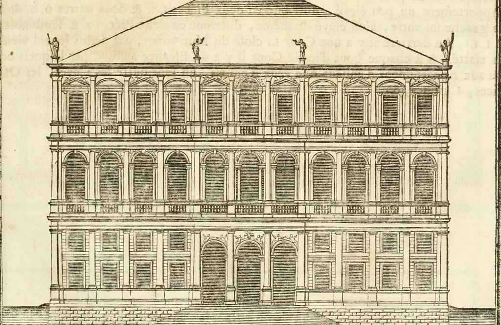 An illustration from Oeuvres d'architecture de Vincent Scamozzi vicentin, architecte de la republique de Venise, contenuës dans son idée de l'architecture universelle : dont les regles des cinq ordres, que le sixième livre contient ont été traduites en françois, 1713, leaf 50