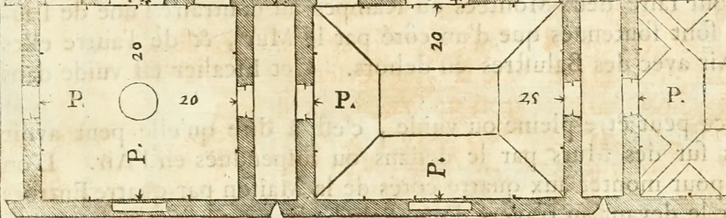 An illustration from Oeuvres d'architecture de Vincent Scamozzi vicentin, architecte de la republique de Venise, contenuës dans son idée de l'architecture universelle : dont les regles des cinq ordres, que le sixième livre contient ont été traduites en françois, 1713, leaf 94