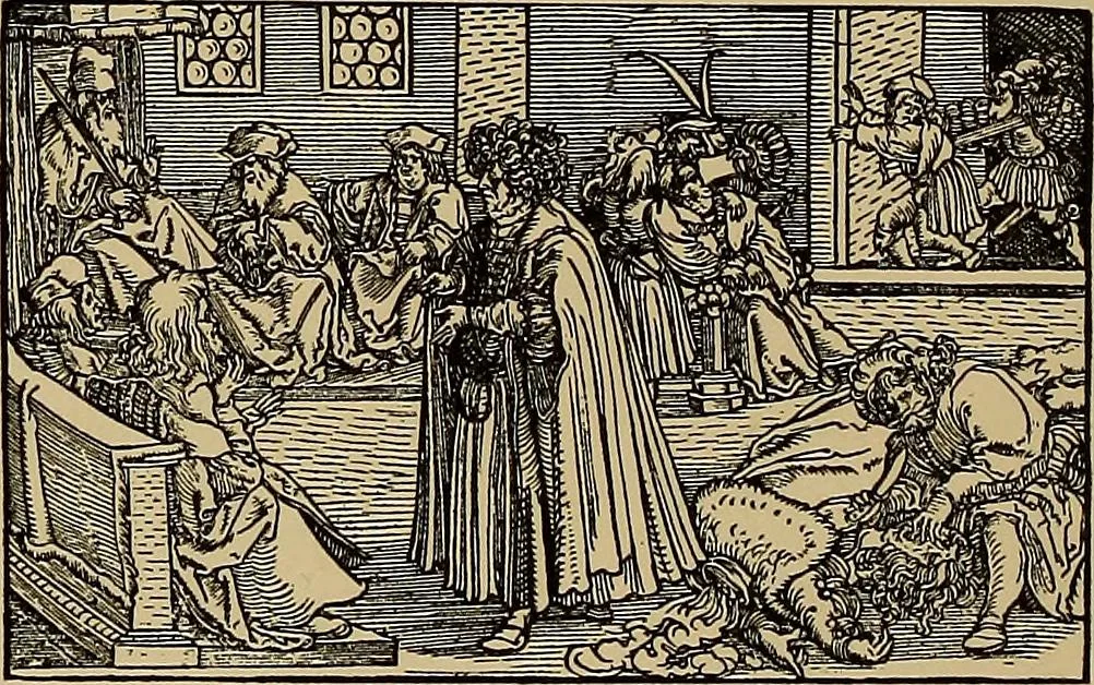 An illustration from Das Alte buch und seine ausstattung vom XV. bis zum XIX. jahrhundert: buchdruck, buchschmuck und einbände, 1915, leaf 106