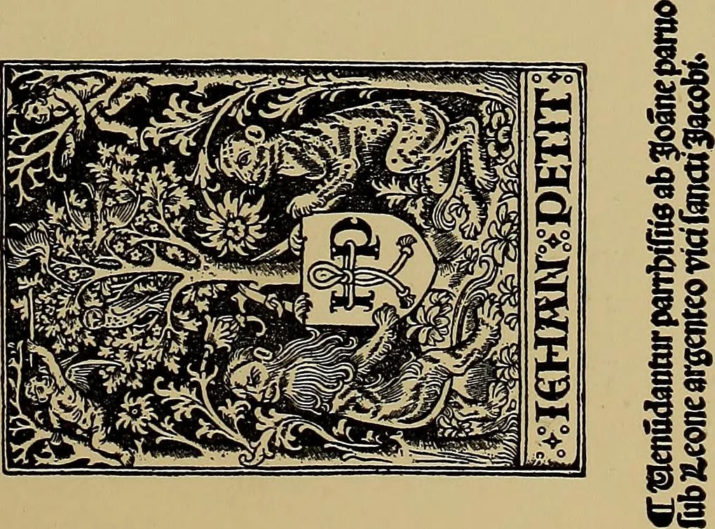 An illustration from Das Alte buch und seine ausstattung vom XV. bis zum XIX. jahrhundert: buchdruck, buchschmuck und einbände, 1915, leaf 109