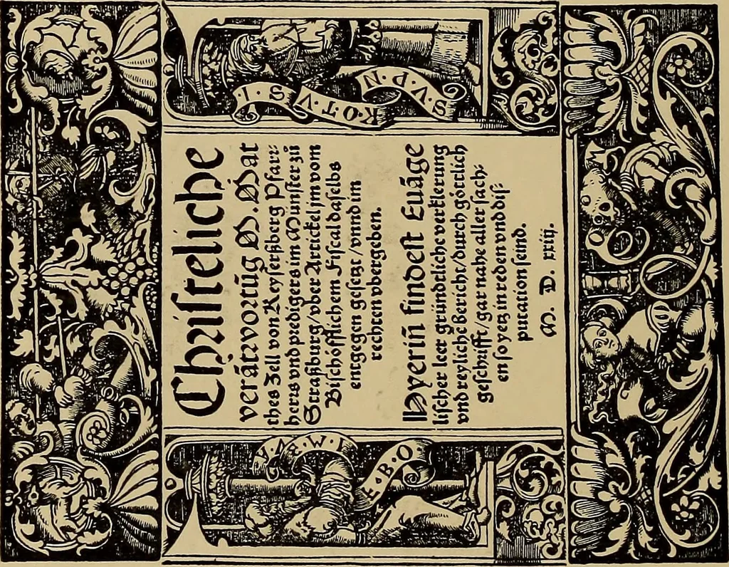 An illustration from Das Alte buch und seine ausstattung vom XV. bis zum XIX. jahrhundert: buchdruck, buchschmuck und einbände, 1915, leaf 110
