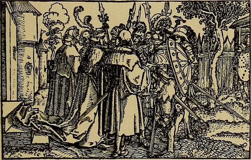 An illustration from Das Alte buch und seine ausstattung vom XV. bis zum XIX. jahrhundert: buchdruck, buchschmuck und einbände, 1915, leaf 129