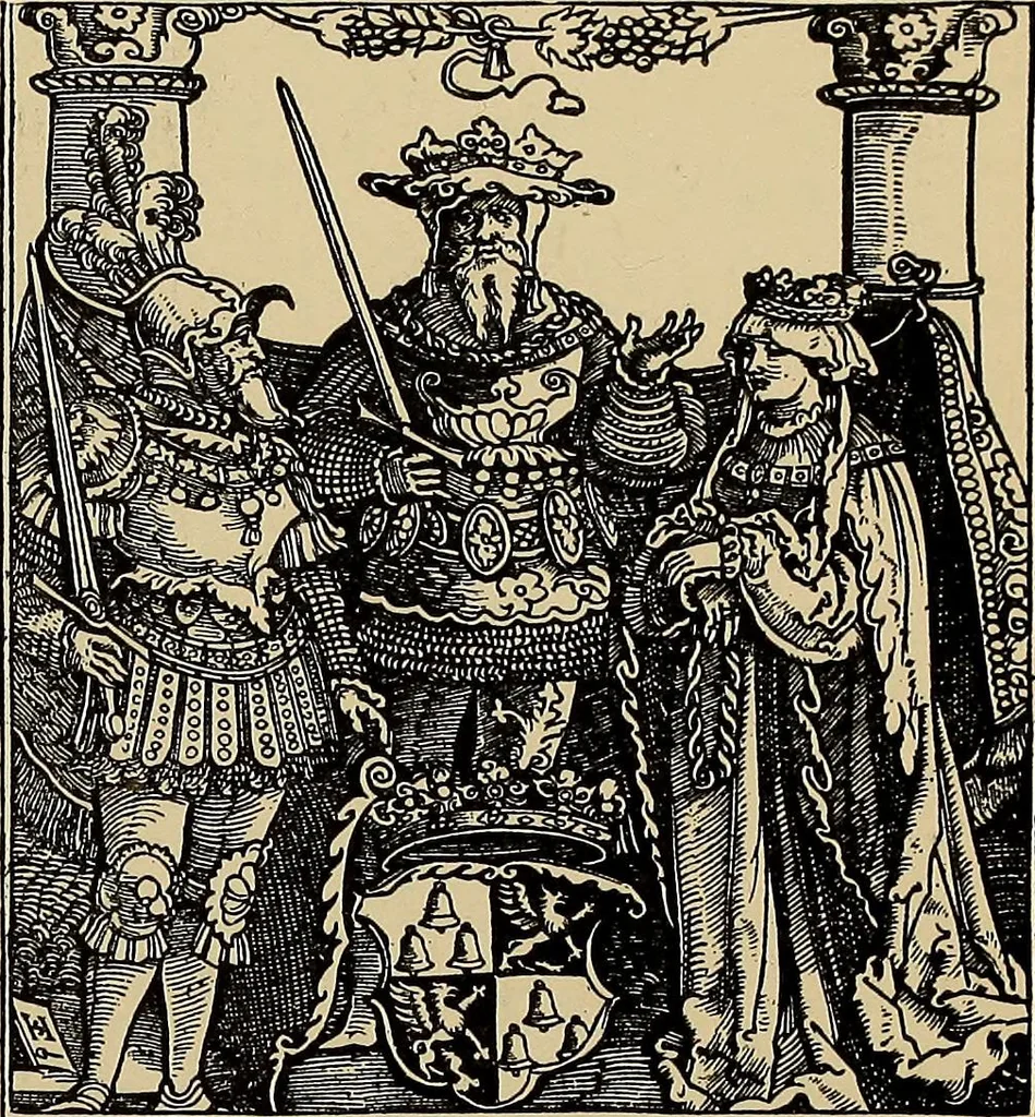 An illustration from Das Alte buch und seine ausstattung vom XV. bis zum XIX. jahrhundert: buchdruck, buchschmuck und einbände, 1915, leaf 130