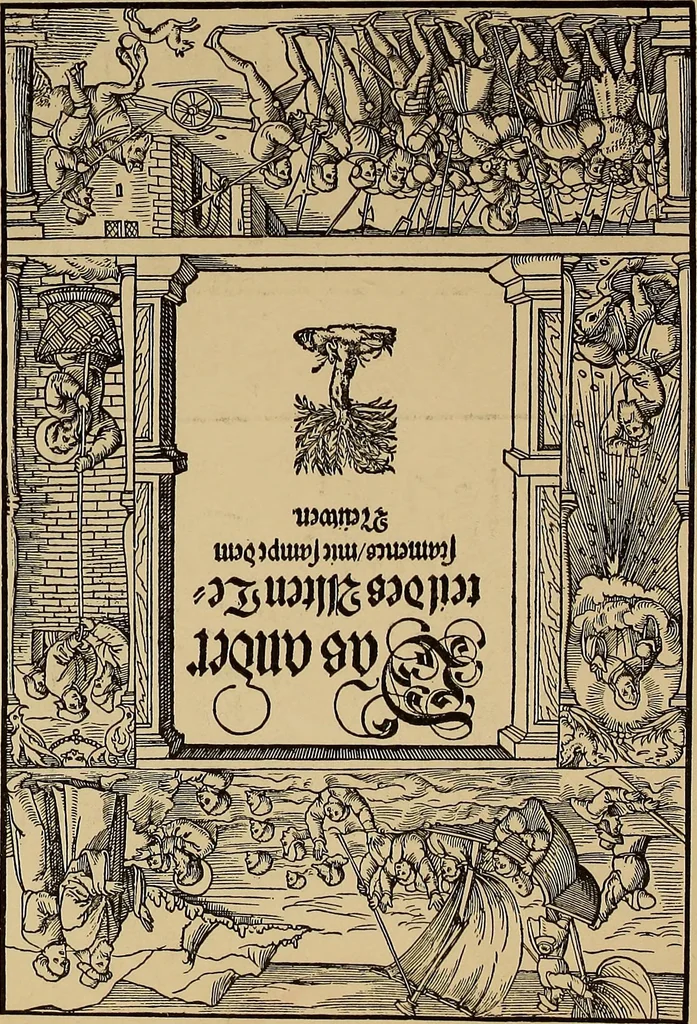 An illustration from Das Alte buch und seine ausstattung vom XV. bis zum XIX. jahrhundert: buchdruck, buchschmuck und einbände, 1915, leaf 140