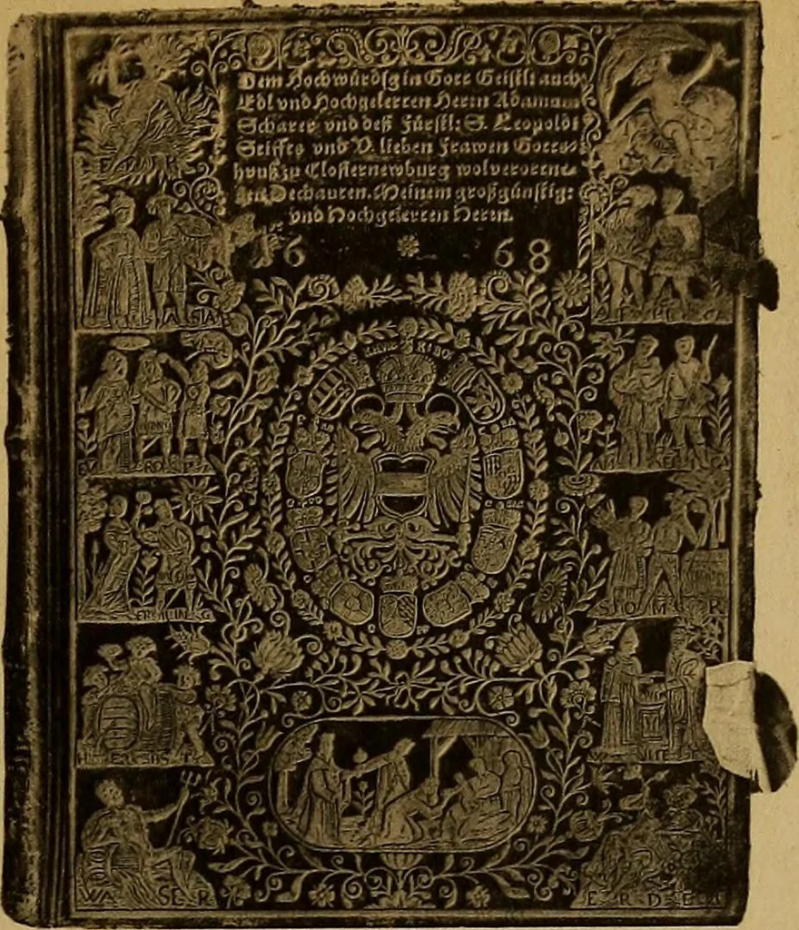 An illustration from Das Alte buch und seine ausstattung vom XV. bis zum XIX. jahrhundert: buchdruck, buchschmuck und einbände, 1915, leaf 155