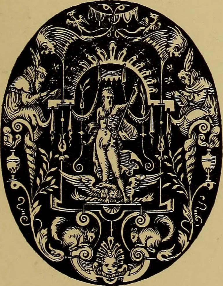 An illustration from Das Alte buch und seine ausstattung vom XV. bis zum XIX. jahrhundert: buchdruck, buchschmuck und einbände, 1915, leaf 157