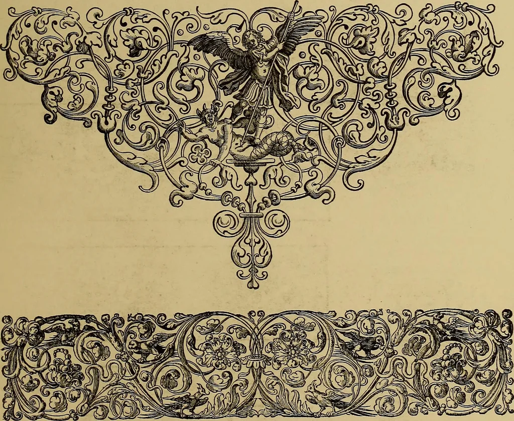 An illustration from Das Alte buch und seine ausstattung vom XV. bis zum XIX. jahrhundert: buchdruck, buchschmuck und einbände, 1915, leaf 161