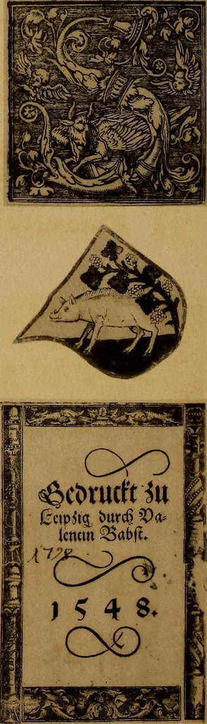 An illustration from Das Alte buch und seine ausstattung vom XV. bis zum XIX. jahrhundert: buchdruck, buchschmuck und einbände, 1915, leaf 32
