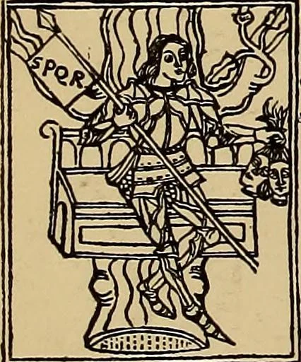 An illustration from Das Alte buch und seine ausstattung vom XV. bis zum XIX. jahrhundert: buchdruck, buchschmuck und einbände, 1915, leaf 42