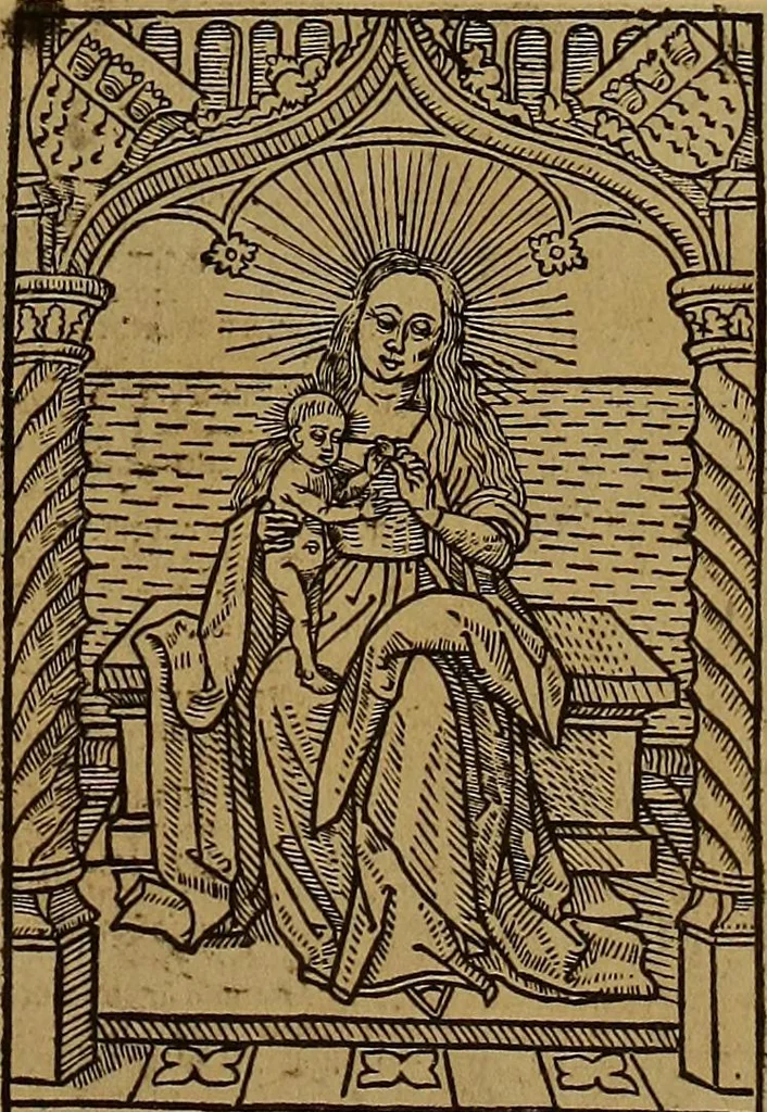 An illustration from Das Alte buch und seine ausstattung vom XV. bis zum XIX. jahrhundert: buchdruck, buchschmuck und einbände, 1915, leaf 43