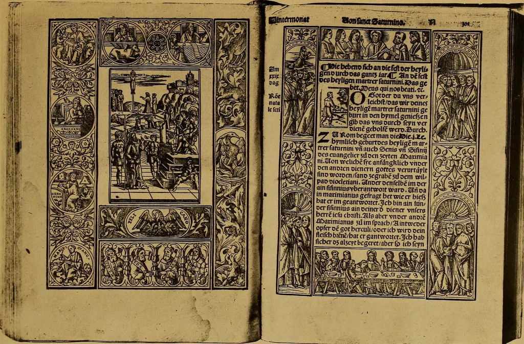 An illustration from Das Alte buch und seine ausstattung vom XV. bis zum XIX. jahrhundert: buchdruck, buchschmuck und einbände, 1915, leaf 49