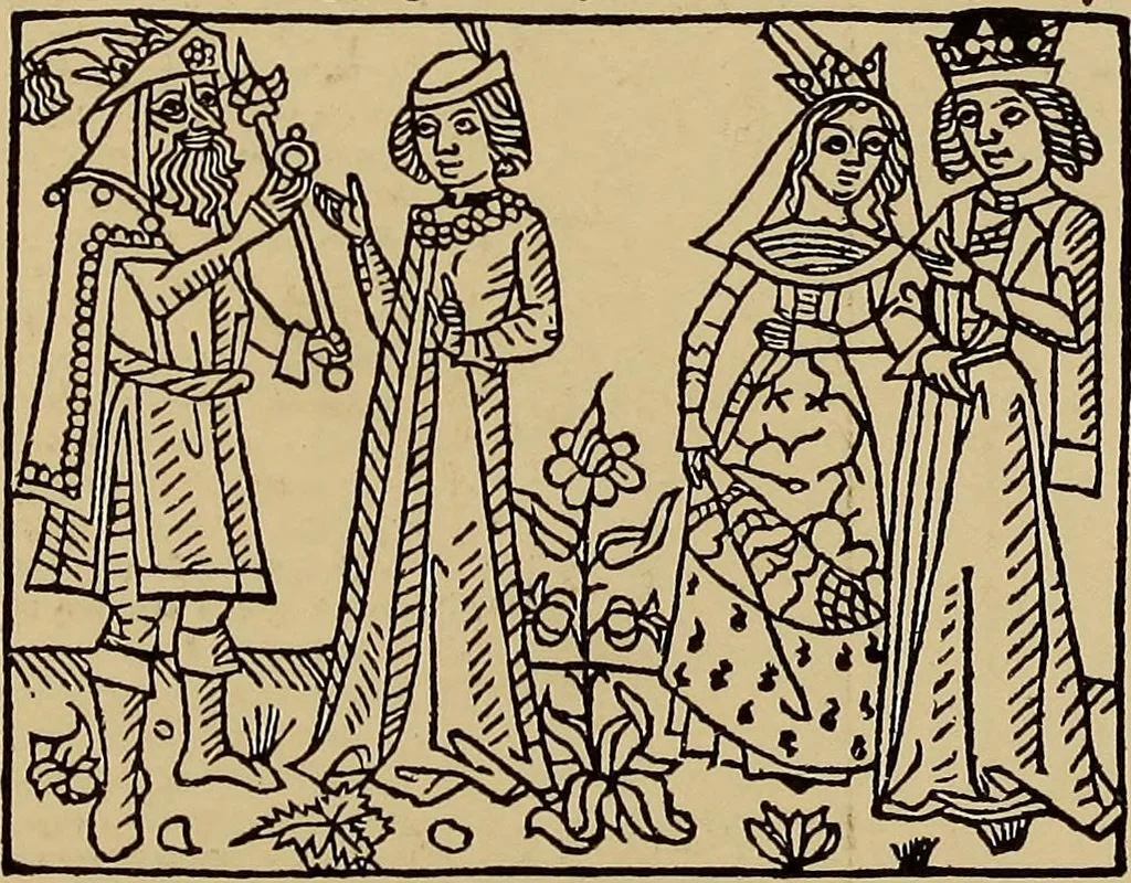 An illustration from Das Alte buch und seine ausstattung vom XV. bis zum XIX. jahrhundert: buchdruck, buchschmuck und einbände, 1915, leaf 58