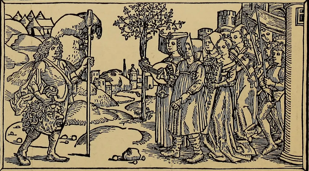 An illustration from Das Alte buch und seine ausstattung vom XV. bis zum XIX. jahrhundert: buchdruck, buchschmuck und einbände, 1915, leaf 58