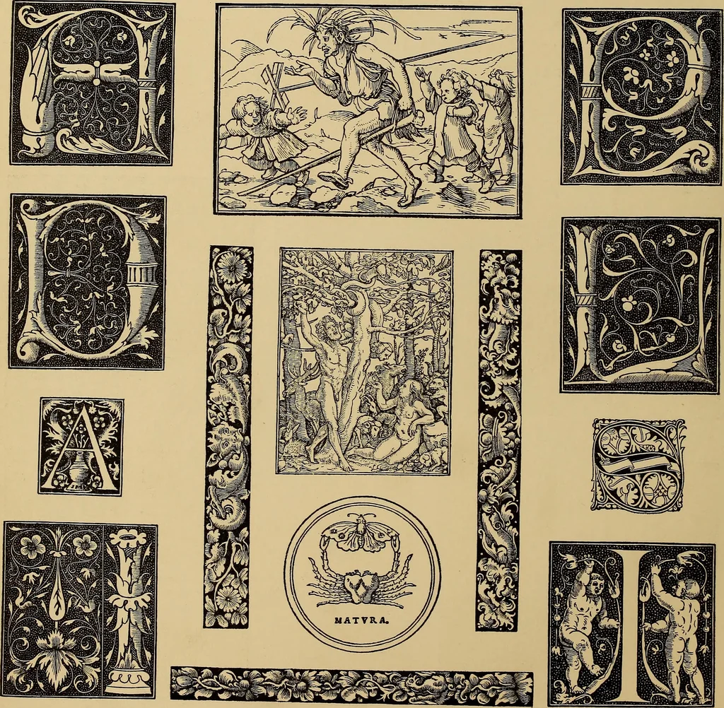 An illustration from Das Alte buch und seine ausstattung vom XV. bis zum XIX. jahrhundert: buchdruck, buchschmuck und einbände, 1915, leaf 74