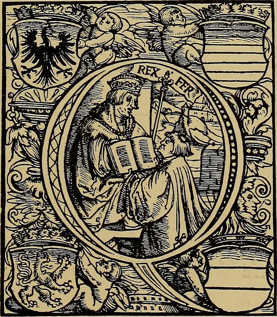 An illustration from Das Alte buch und seine ausstattung vom XV. bis zum XIX. jahrhundert: buchdruck, buchschmuck und einbände, 1915, leaf 85