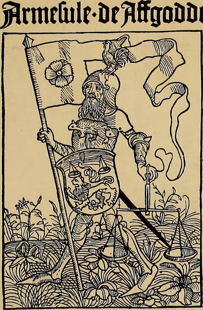 An illustration from Das Alte buch und seine ausstattung vom XV. bis zum XIX. jahrhundert: buchdruck, buchschmuck und einbände, 1915, leaf 96