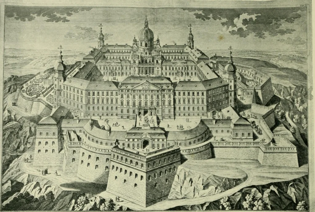An illustration from Das Benediktinerstift Göttweig, 1914, leaf 14