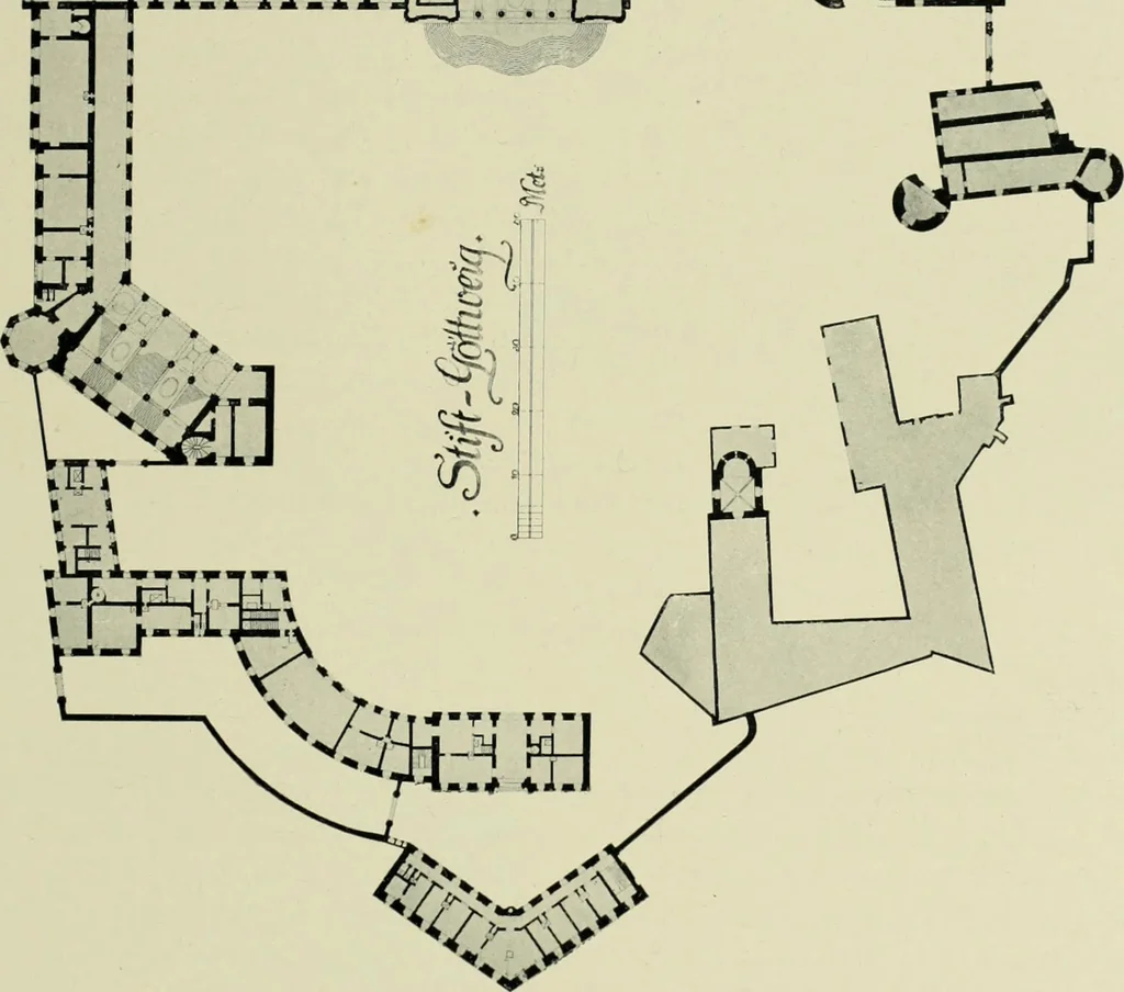 An illustration from Das Benediktinerstift Göttweig, 1914, leaf 15