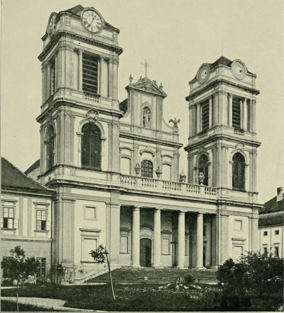 An illustration from Das Benediktinerstift Göttweig, 1914, leaf 17