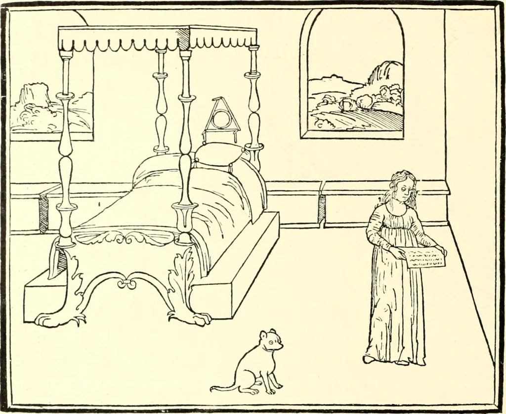 An illustration from Das deutsche Zimmer der Gothik und Renaissance : des Barock-, Rococo- und Zopfstils Anregungen zu häuslicher Kunstpflege, 1886, leaf 108