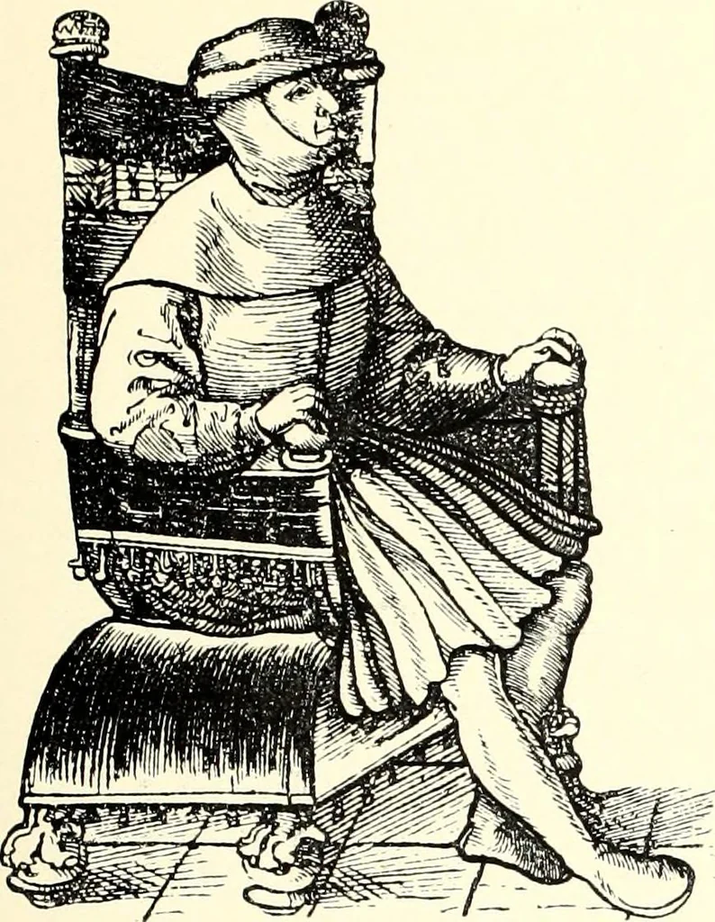 An illustration from Das deutsche Zimmer der Gothik und Renaissance : des Barock-, Rococo- und Zopfstils Anregungen zu häuslicher Kunstpflege, 1886, leaf 111