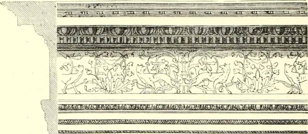 An illustration from Das deutsche Zimmer der Gothik und Renaissance : des Barock-, Rococo- und Zopfstils Anregungen zu häuslicher Kunstpflege, 1886, leaf 120