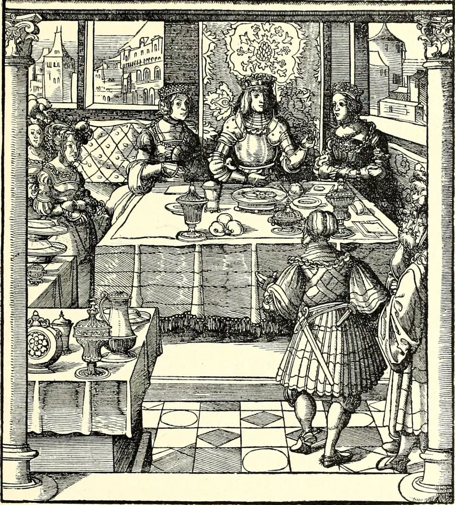 An illustration from Das deutsche Zimmer der Gothik und Renaissance : des Barock-, Rococo- und Zopfstils Anregungen zu häuslicher Kunstpflege, 1886, leaf 135
