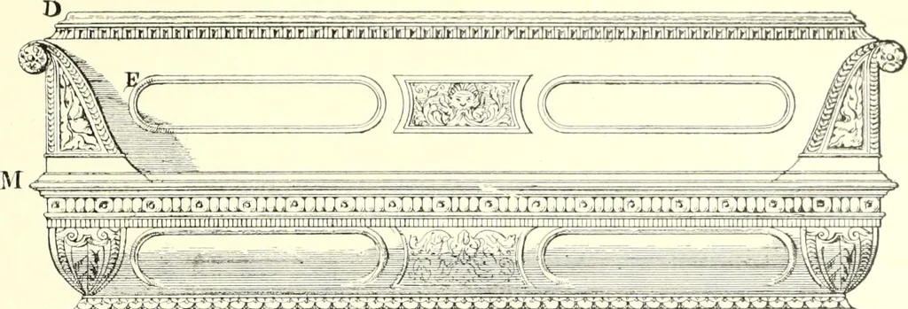 An illustration from Das deutsche Zimmer der Gothik und Renaissance : des Barock-, Rococo- und Zopfstils Anregungen zu häuslicher Kunstpflege, 1886, leaf 141