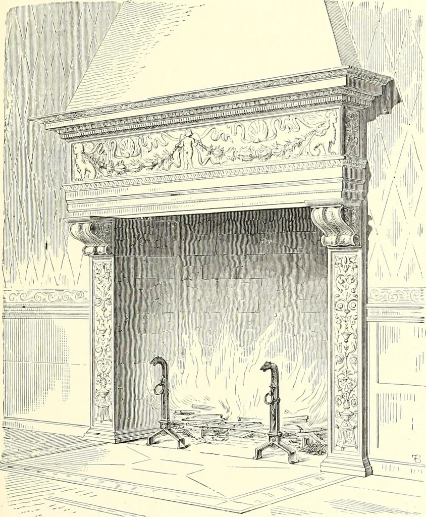An illustration from Das deutsche Zimmer der Gothik und Renaissance : des Barock-, Rococo- und Zopfstils Anregungen zu häuslicher Kunstpflege, 1886, leaf 143