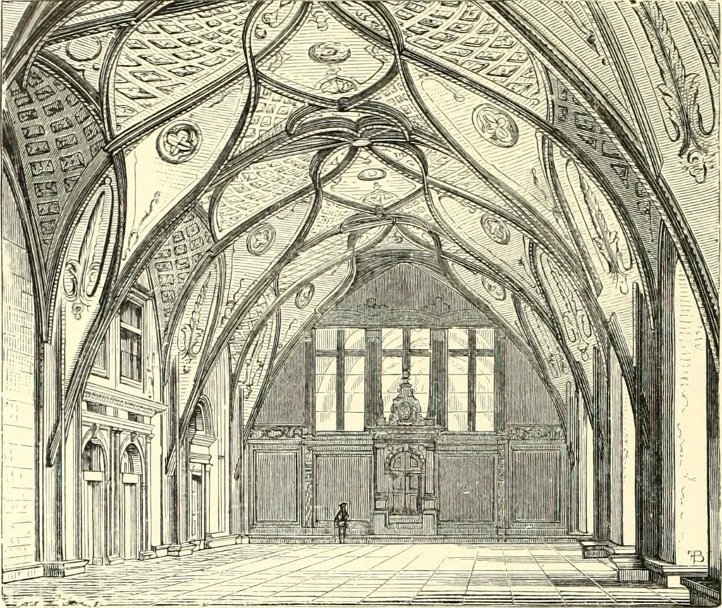 An illustration from Das deutsche Zimmer der Gothik und Renaissance : des Barock-, Rococo- und Zopfstils Anregungen zu häuslicher Kunstpflege, 1886, leaf 146