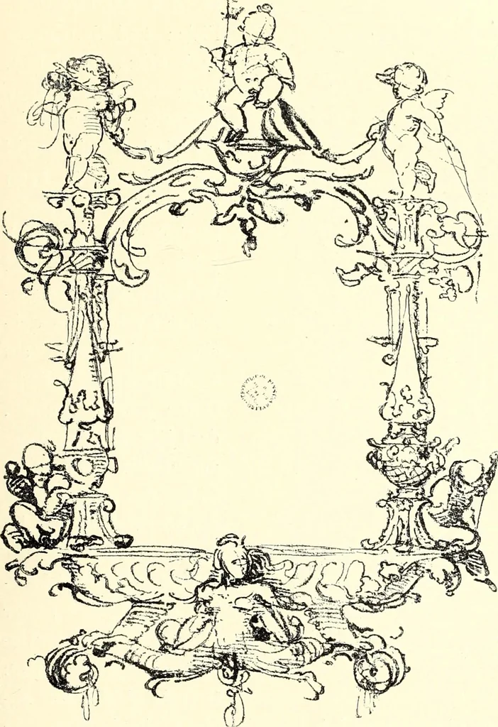 An illustration from Das deutsche Zimmer der Gothik und Renaissance : des Barock-, Rococo- und Zopfstils Anregungen zu häuslicher Kunstpflege, 1886, leaf 151