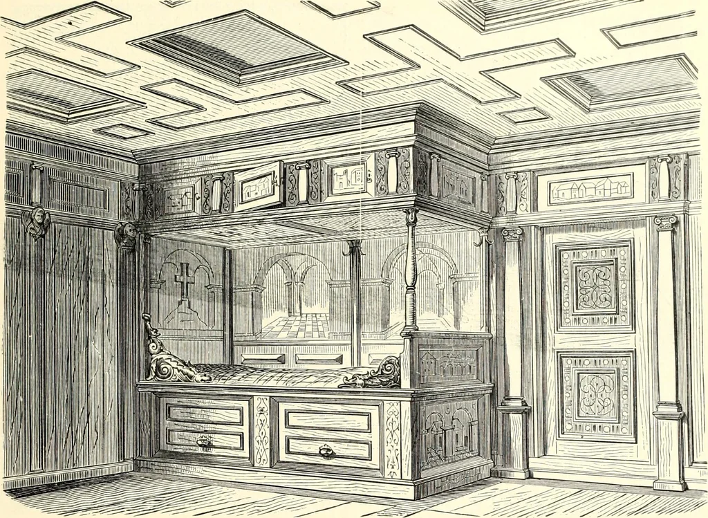 An illustration from Das deutsche Zimmer der Gothik und Renaissance : des Barock-, Rococo- und Zopfstils Anregungen zu häuslicher Kunstpflege, 1886, leaf 163
