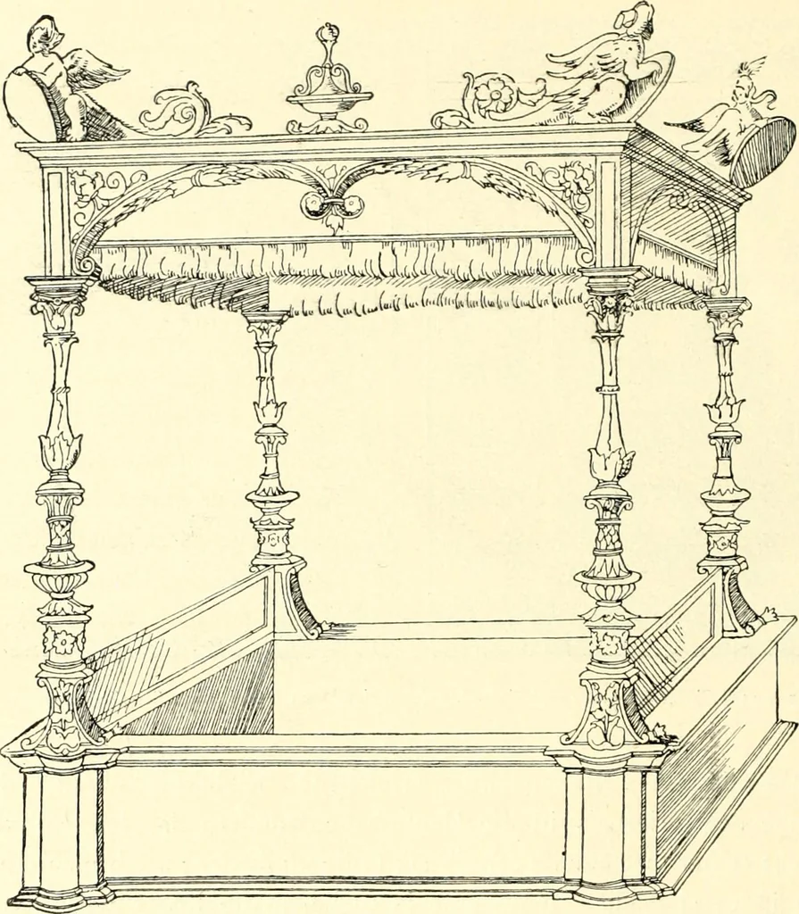 An illustration from Das deutsche Zimmer der Gothik und Renaissance : des Barock-, Rococo- und Zopfstils Anregungen zu häuslicher Kunstpflege, 1886, leaf 166