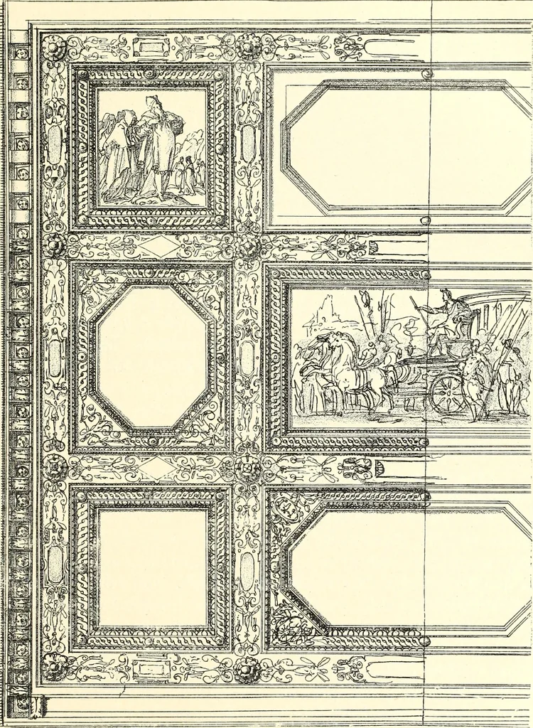 An illustration from Das deutsche Zimmer der Gothik und Renaissance : des Barock-, Rococo- und Zopfstils Anregungen zu häuslicher Kunstpflege, 1886, leaf 177