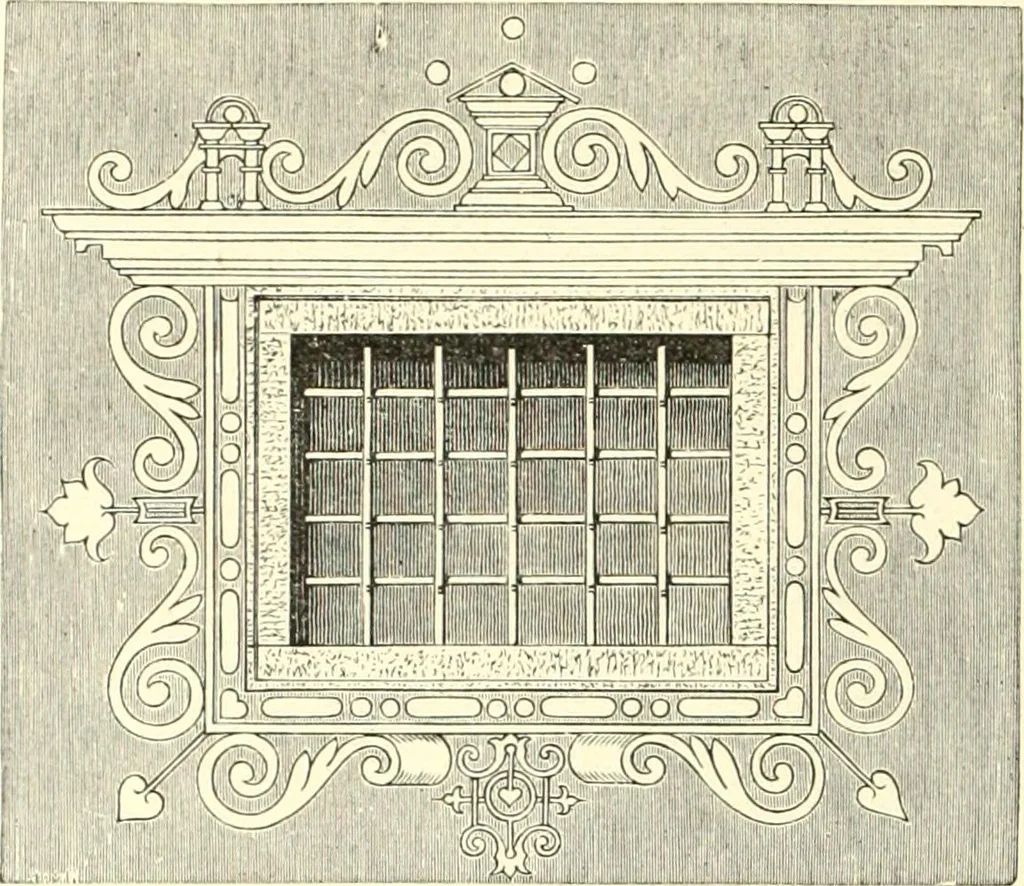 An illustration from Das deutsche Zimmer der Gothik und Renaissance : des Barock-, Rococo- und Zopfstils Anregungen zu häuslicher Kunstpflege, 1886, leaf 178