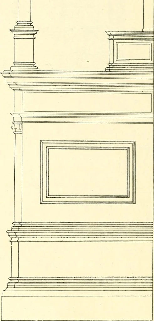 An illustration from Das deutsche Zimmer der Gothik und Renaissance : des Barock-, Rococo- und Zopfstils Anregungen zu häuslicher Kunstpflege, 1886, leaf 180